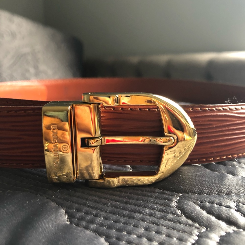 Louis Vuitton Brown Epi Leather belt